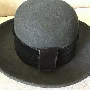 LiteFelt Women's Hat Black Wool Fedora